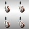 Service Caster 3 Inch 316SS Maroon Polyurethane Swivel 1 Inch Expanding Stem Caster Set SCC SCC-SS316EX20S314-PPUB-MRN-1-4 - alternate 1